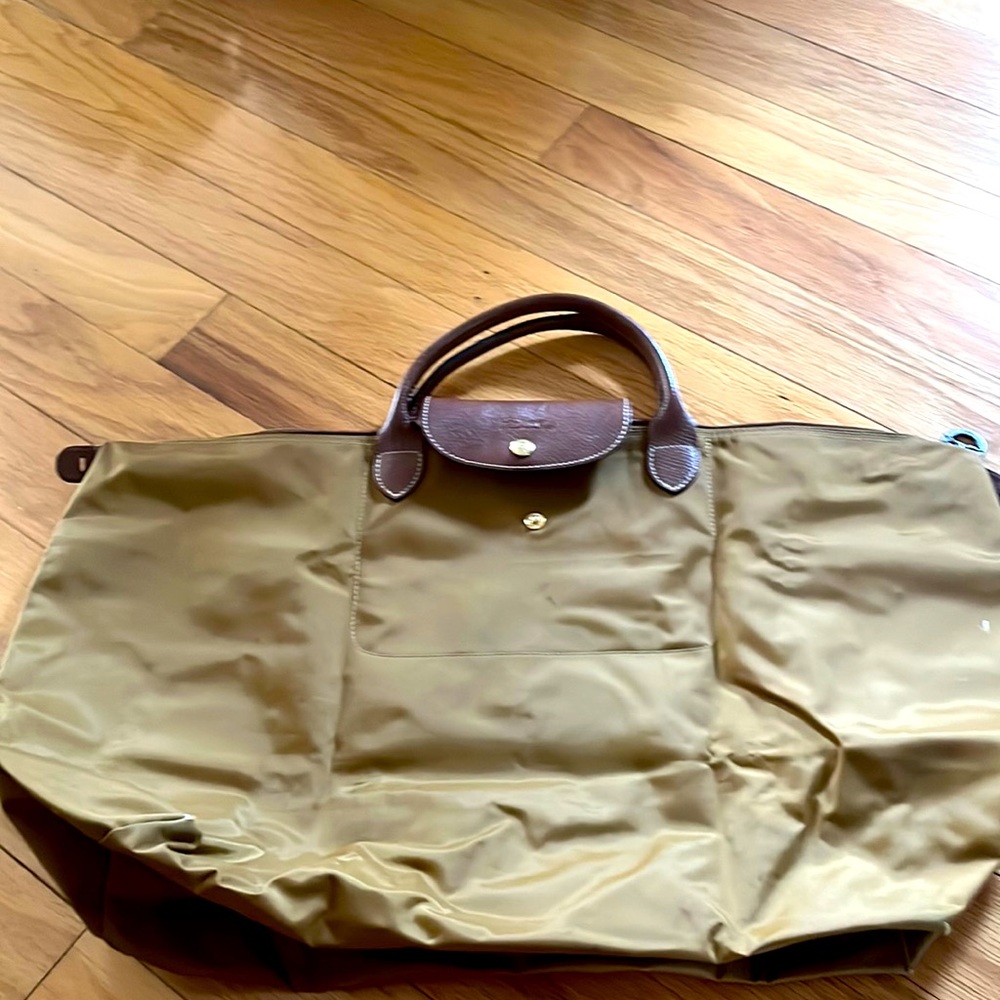 Long Champ Nylon Le Pliage Weekender Bag